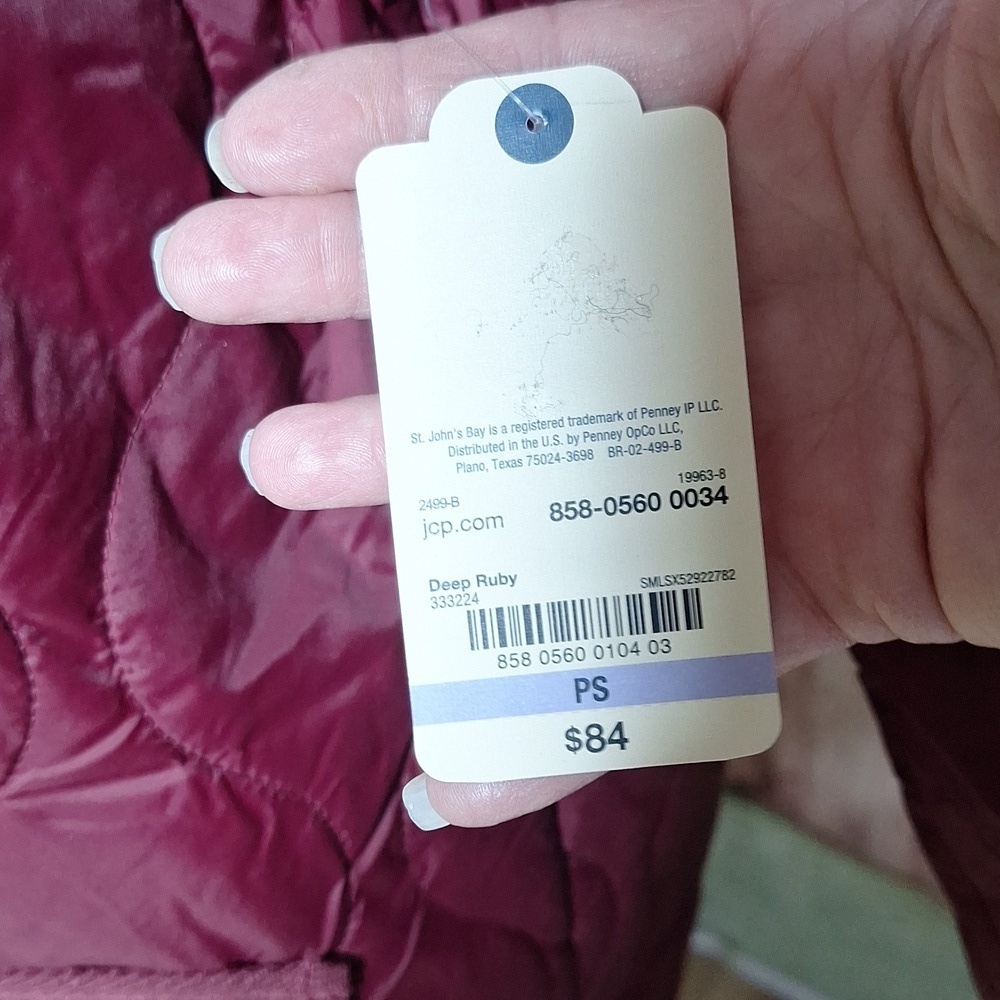 NWT St John's Bay PS deep ruby all weather coat - Picture 5 of 11